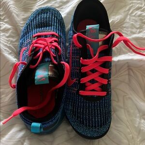 Nike Blue and Pink Sneakers with Sporty Knit Upper